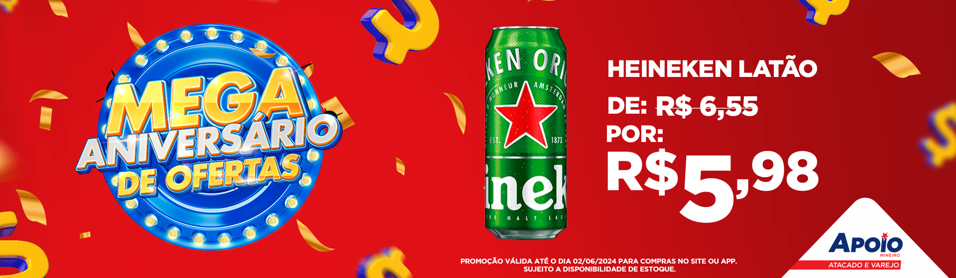 Heineken Lata até 2/06